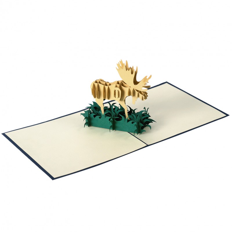 Wonderlijk 3D POP-UP CARD MOOSE VD-76