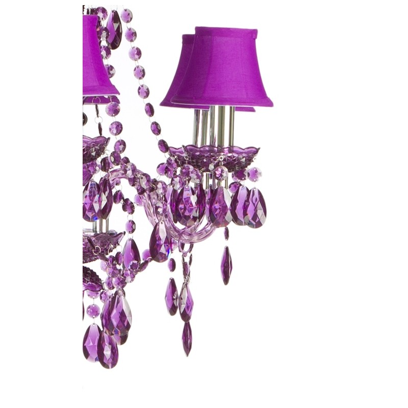 Romeo 6t Purple, Hot Pink Locker Chandelier Lamp Shades