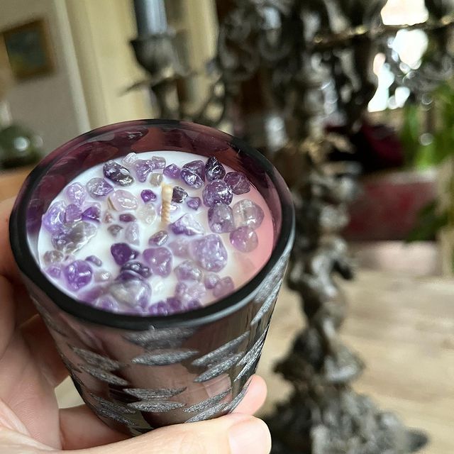 NoveltiesSemi Precious Gemstone Candles #new #candles #gemstones #crystals #handmade #handpoured